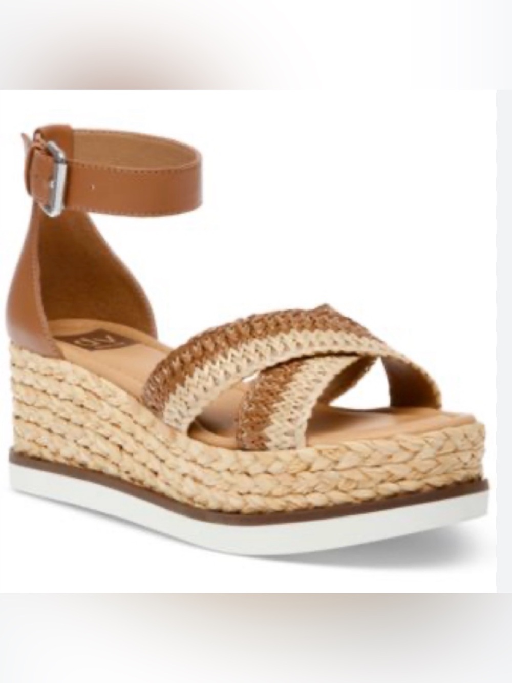 Dolce Vita Women's Tan Woven Sandals Odell platform wedges shoes